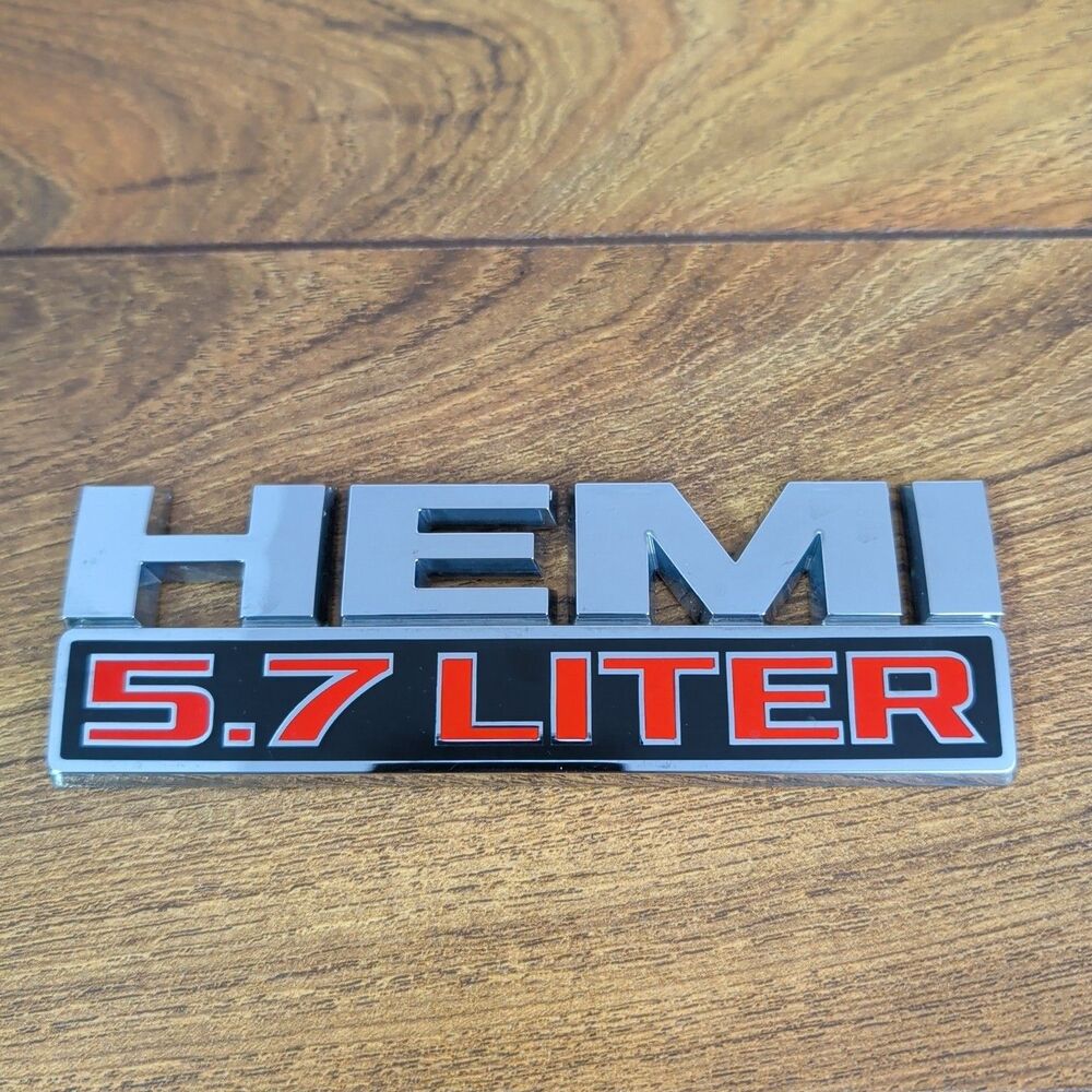 2009-2019 Dodge Ram 5.7 Liter Hemi Rear Side Emblem Logo Truck Car